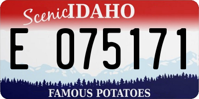 ID license plate E075171