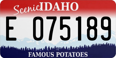 ID license plate E075189