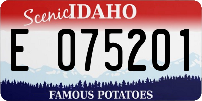 ID license plate E075201