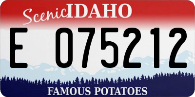 ID license plate E075212