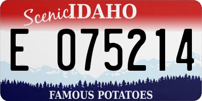 ID license plate E075214