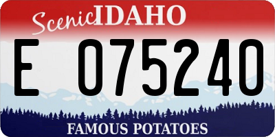 ID license plate E075240