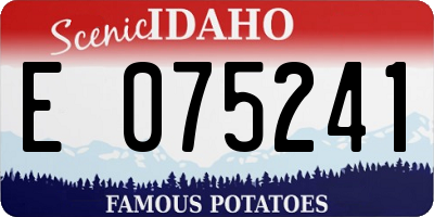 ID license plate E075241