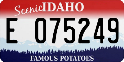 ID license plate E075249