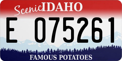 ID license plate E075261