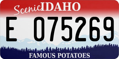 ID license plate E075269