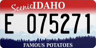 ID license plate E075271