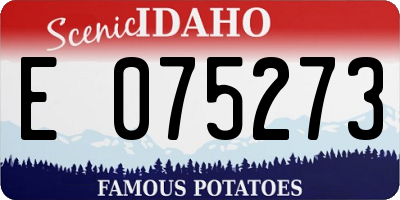 ID license plate E075273