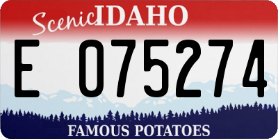 ID license plate E075274