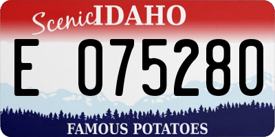 ID license plate E075280