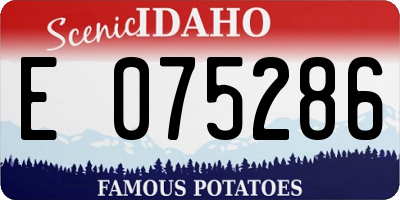 ID license plate E075286