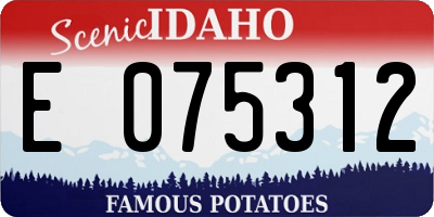 ID license plate E075312