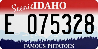 ID license plate E075328