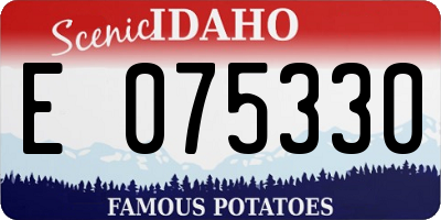 ID license plate E075330