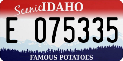 ID license plate E075335