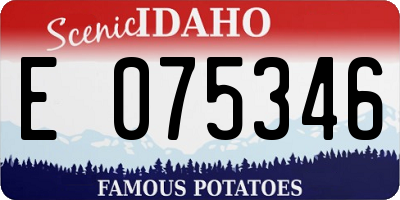 ID license plate E075346