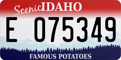 ID license plate E075349