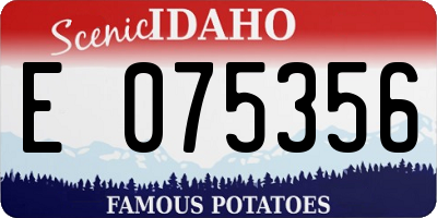 ID license plate E075356