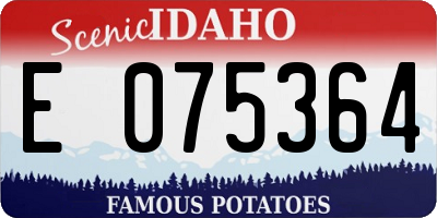 ID license plate E075364
