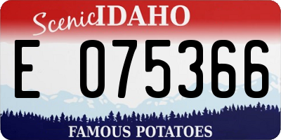 ID license plate E075366