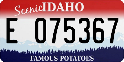 ID license plate E075367