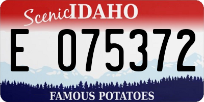 ID license plate E075372