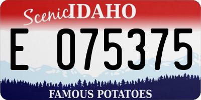 ID license plate E075375