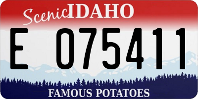 ID license plate E075411