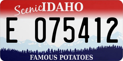 ID license plate E075412