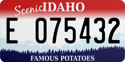 ID license plate E075432