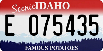 ID license plate E075435