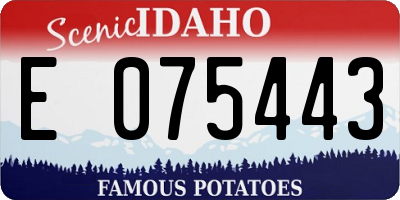 ID license plate E075443