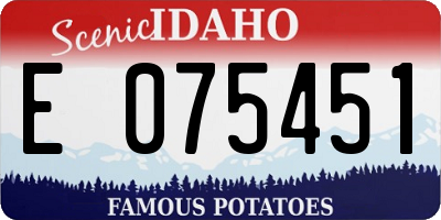 ID license plate E075451