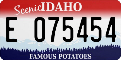 ID license plate E075454