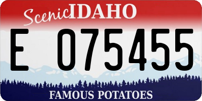 ID license plate E075455