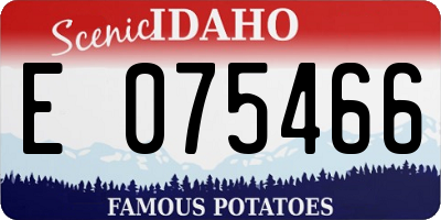 ID license plate E075466