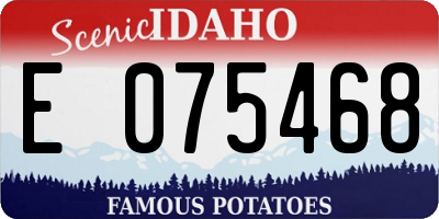 ID license plate E075468