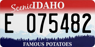 ID license plate E075482