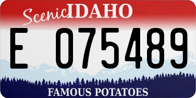 ID license plate E075489