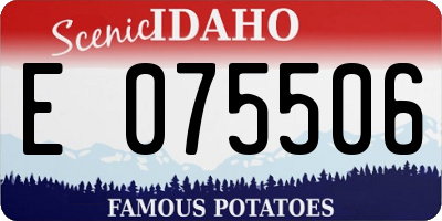 ID license plate E075506