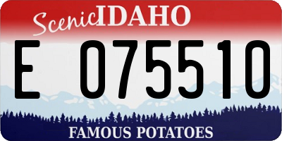 ID license plate E075510