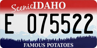 ID license plate E075522