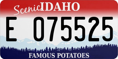 ID license plate E075525