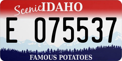 ID license plate E075537