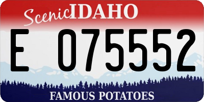 ID license plate E075552