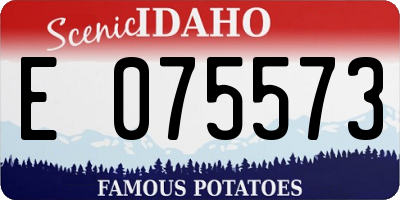 ID license plate E075573