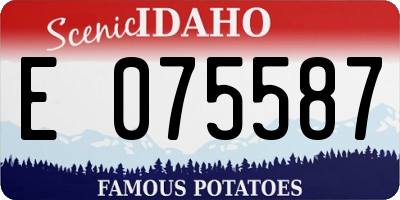 ID license plate E075587