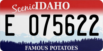 ID license plate E075622
