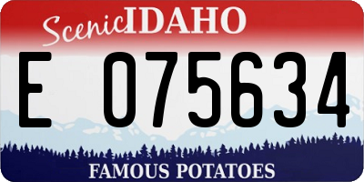 ID license plate E075634
