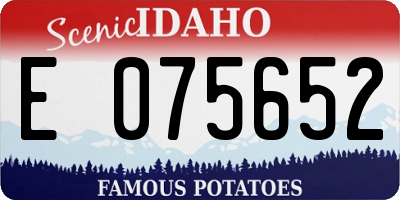 ID license plate E075652